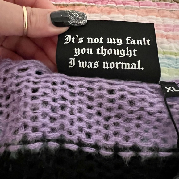 ⚫️Sold⚫️ Killstar Pastel punk knit sweater sz xl - Picture 4 of 5